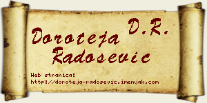Doroteja Radošević vizit kartica